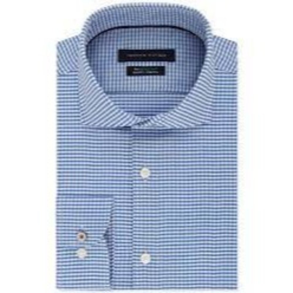 Tommy Hilfiger Men's Long Sleeve Button Down Dress Shirt: 15 32-33